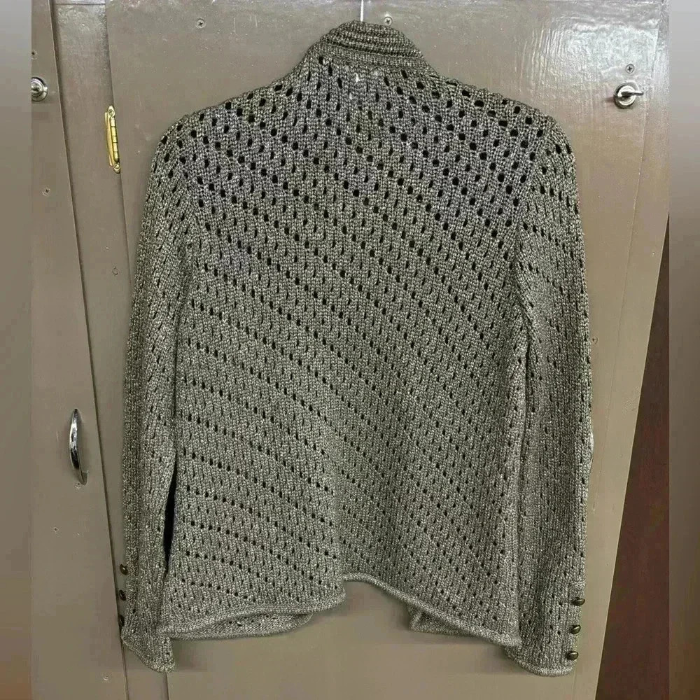 Chico’s cable knit button up sweater cardigan - Picture 2 of 3